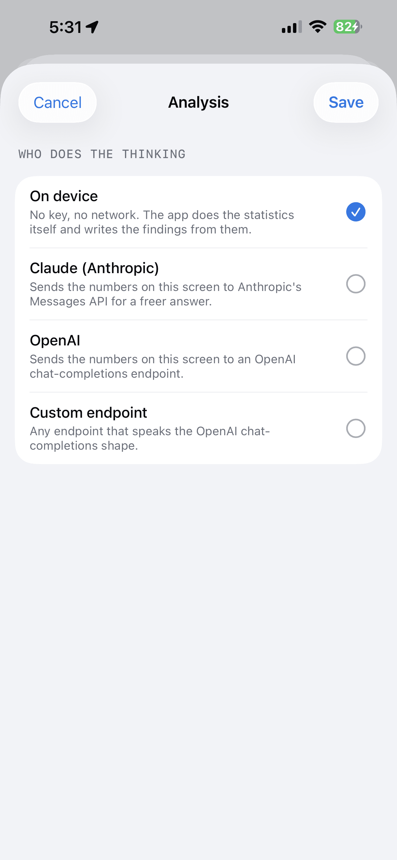 Cool Developer — choosing who does the thinking: on device, or a provider you supply