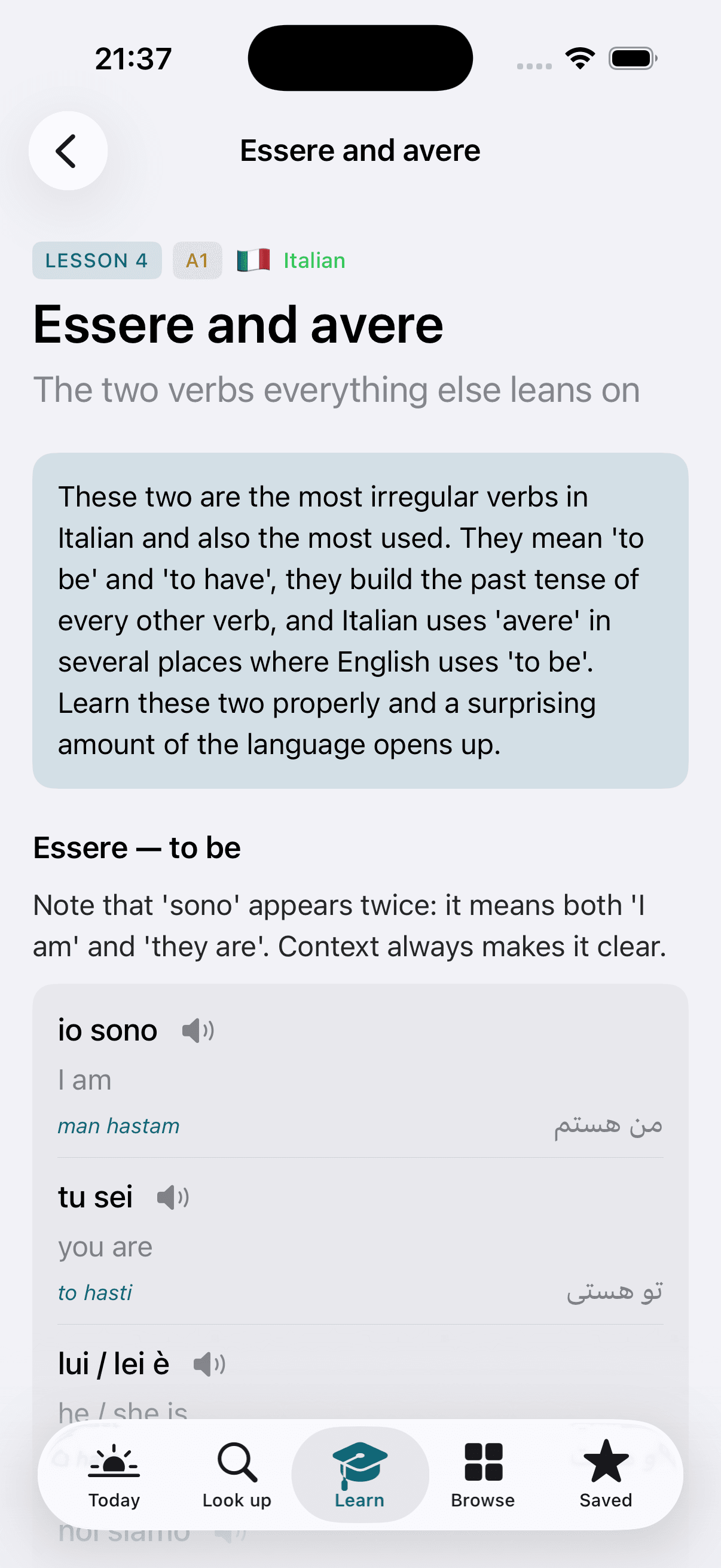 ItFarsi — a grammar lesson explained in plain language