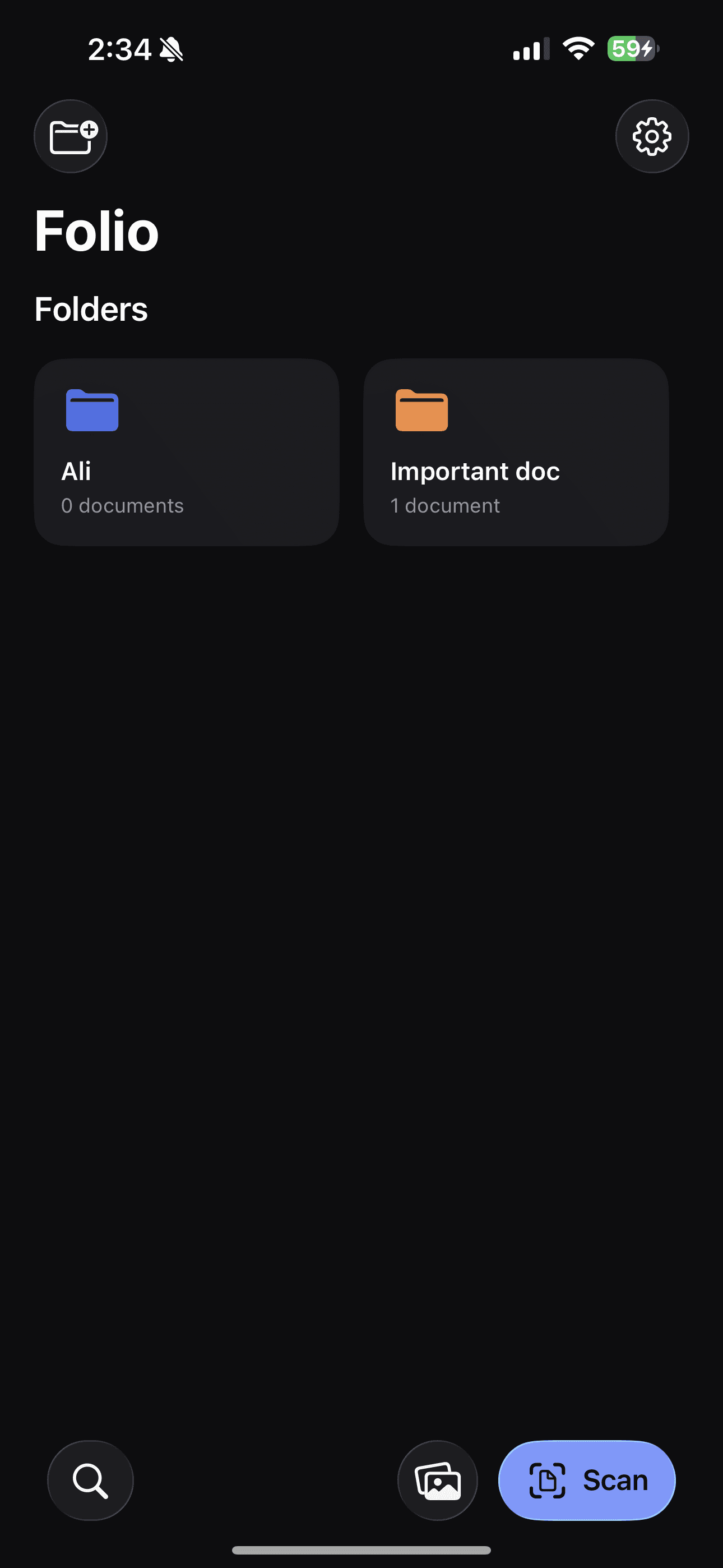 Folio — app screen 2